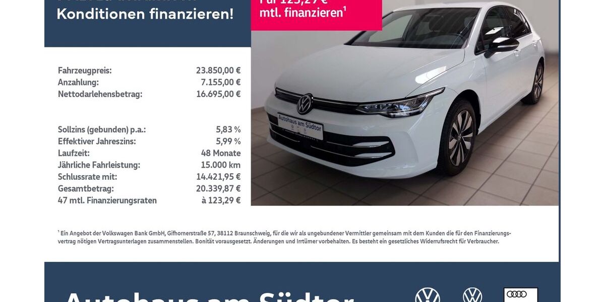 VW Golf 12.000 km 21.980 &euro; Rietberg 33397