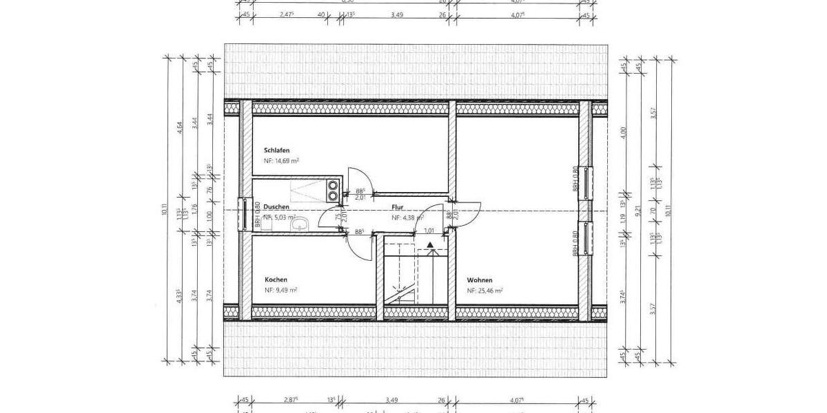 Etagenwohnung Paderborn Elsen - 1 Zimmer, 59 m&sup2;, 560&euro; | Angebot:25790786