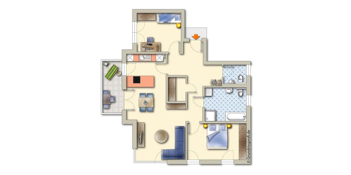 Etagenwohnung Detmold Hiddesen - 3 Zimmer, 89 m&sup2;, 1.300&euro; | Angebot:26660211