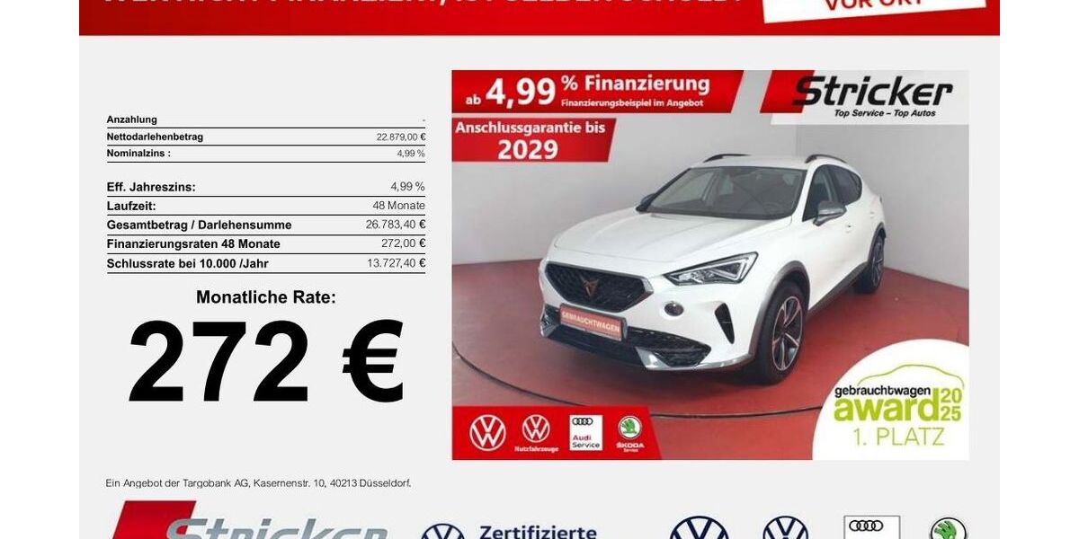 Cupra Formentor 29.603 km 21.959 € Horn-Bad Meinberg 32805