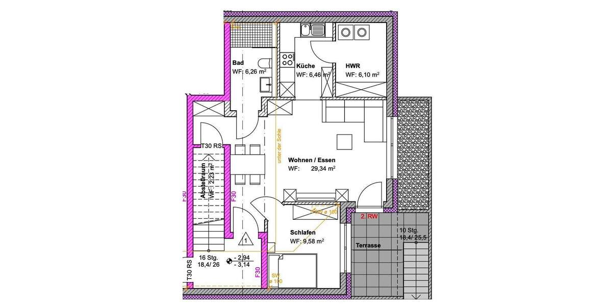 Etagenwohnung Paderborn Kernstadt - 2 Zimmer, 63 m&sup2;, 850&euro; | Angebot:25704146