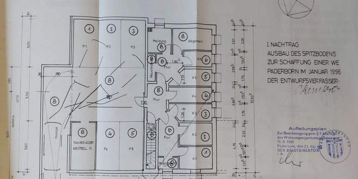 Etagenwohnung Paderborn Kernstadt - 3 Zimmer, 91 m&sup2;, 268.000&euro; | Angebot:24790627