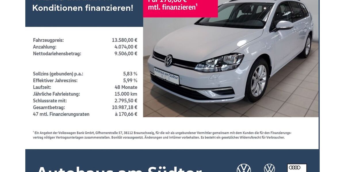 VW Golf 77.647 km 13.580 &euro; Rietberg 33397