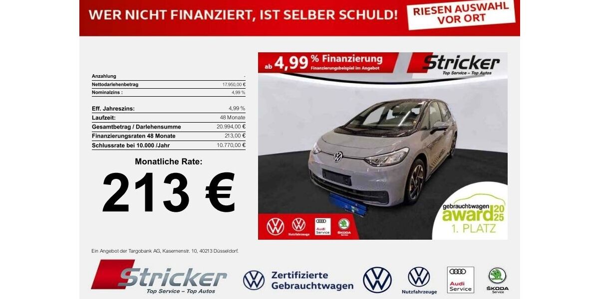 VW ID.3 34.726 km 17.889 € Horn-Bad Meinberg 32805