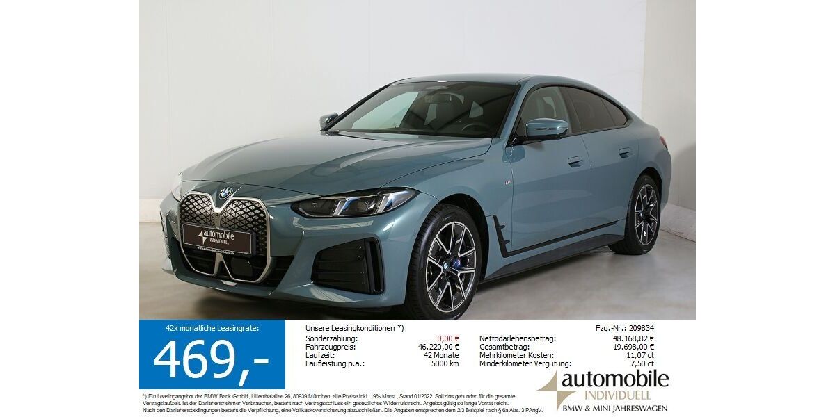 BMW i4 12.600 km 46.210 &euro; Paderborn 33100