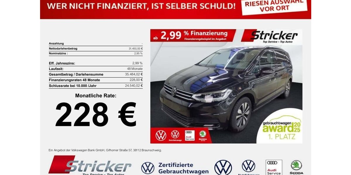 VW Touran 26.364 km 31.449 &euro; Horn-Bad Meinberg 32805