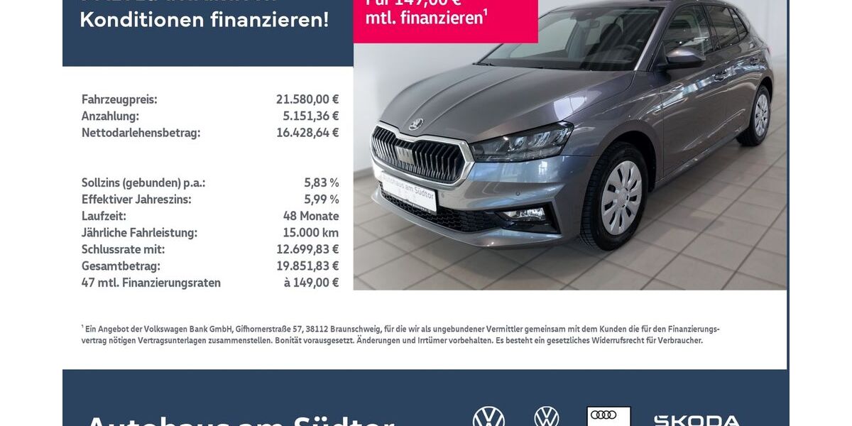 Skoda Fabia 11.283 km 21.380 &euro; Rietberg 33397