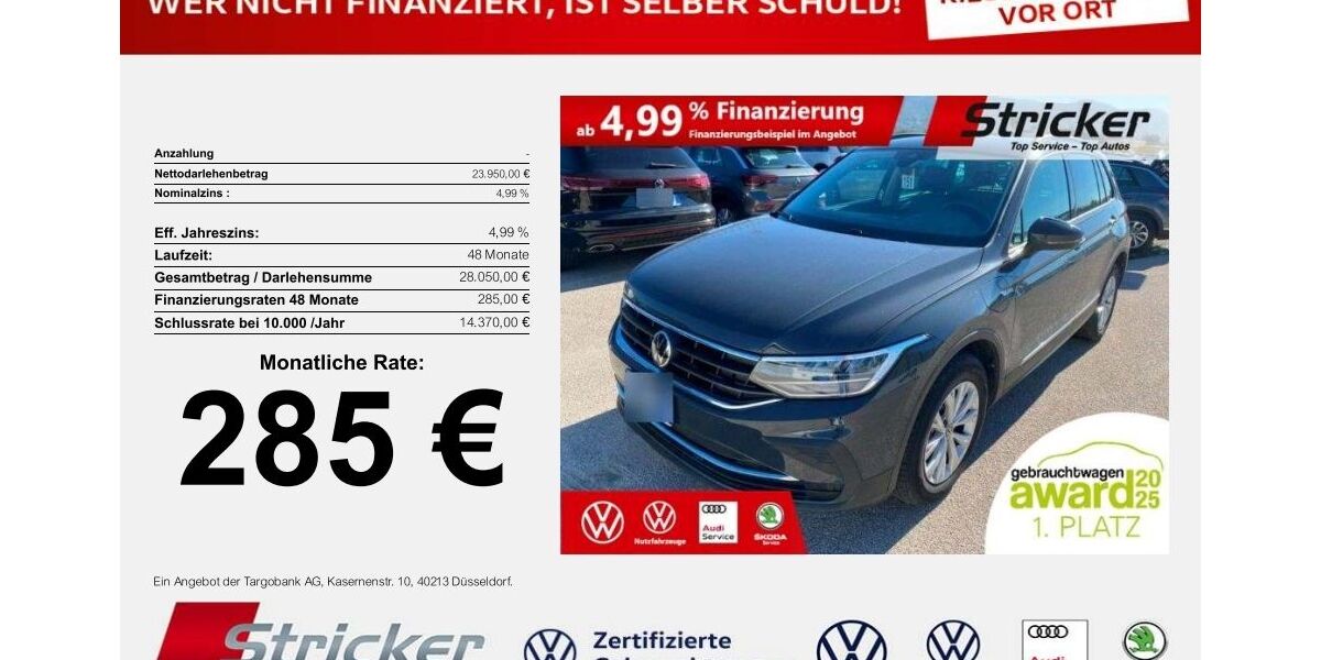 VW Tiguan 46.427 km 23.949 &euro; Horn-Bad Meinberg 32805
