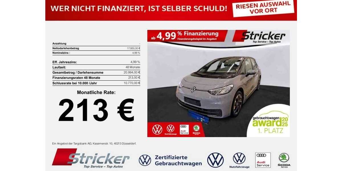 VW ID.3 34.724 km 17.949 € Horn-Bad Meinberg 32805
