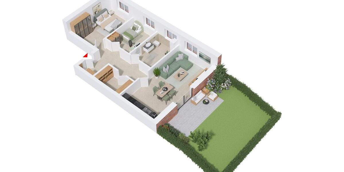 Erdgeschoßwohnung Salzkotten - 3 Zimmer, 81 m&sup2;, 1.050&euro; | Angebot:27600050