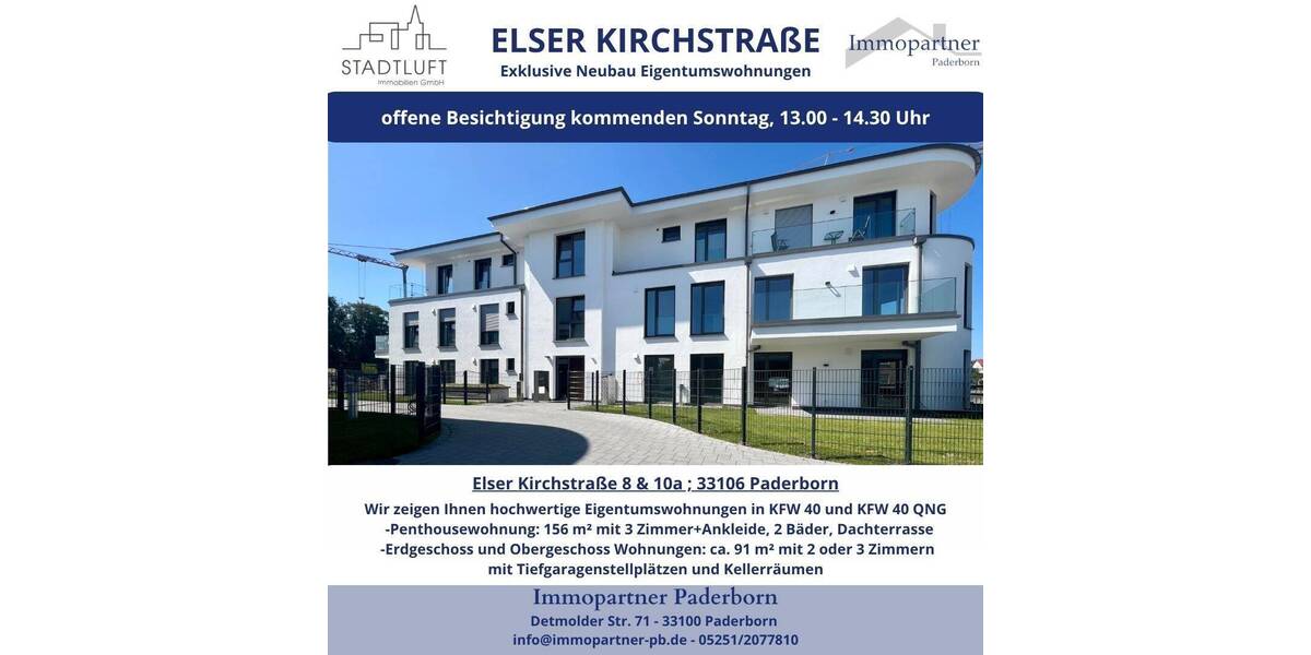 Etagenwohnung Paderborn Elsen - 3 Zimmer, 89 m&sup2;, 419.900&euro; | Angebot:26916977