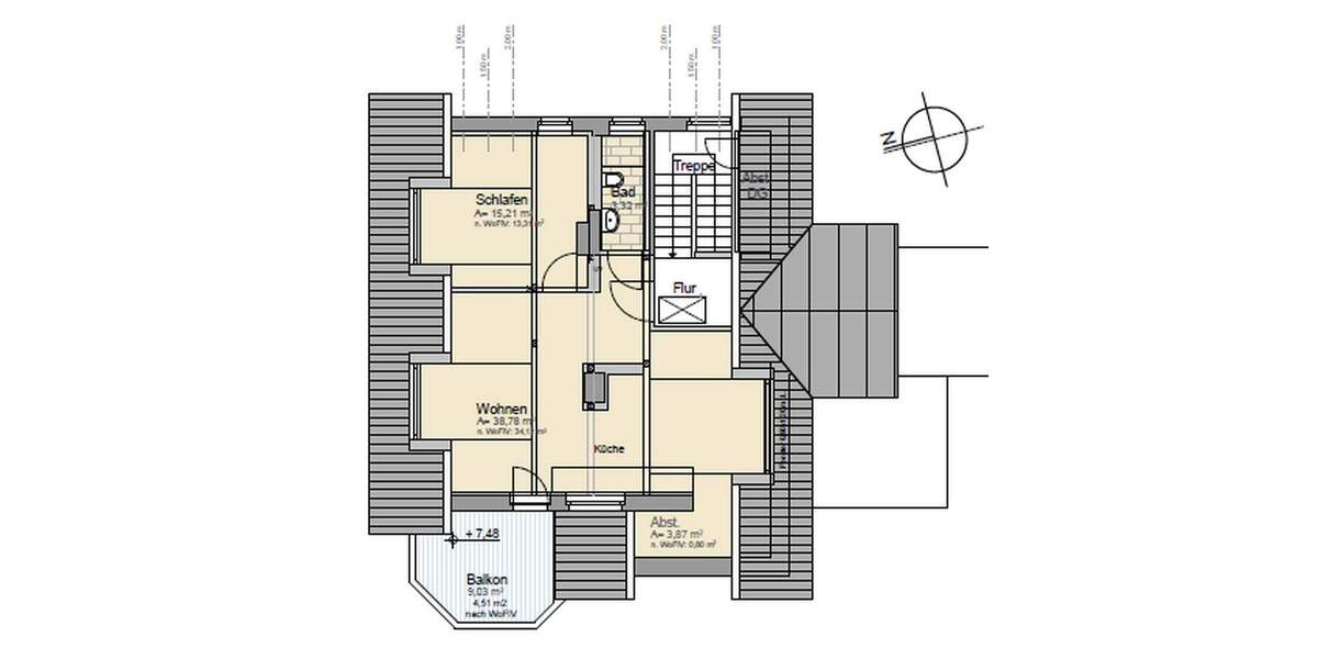 Etagenwohnung Detmold Heiligenkirchen - 3 Zimmer, 56 m&sup2;, 260.000&euro; | Angebot:25756405