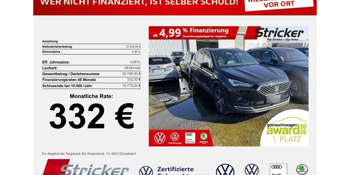 Seat Tarraco 56.817 km 27.869 &euro; Horn-Bad Meinberg 32805
