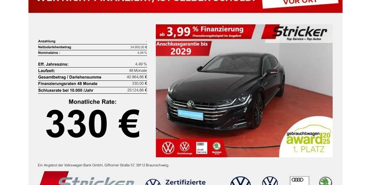 VW Arteon 39.475 km 33.949 &euro; Detmold 32760