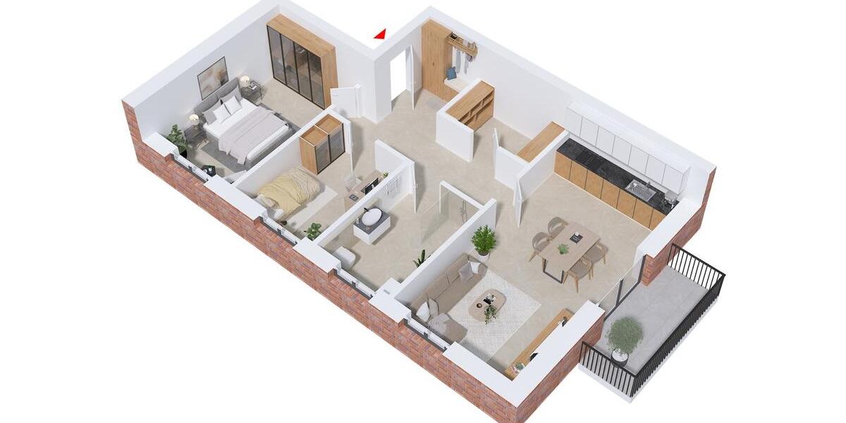 Etagenwohnung Salzkotten - 3 Zimmer, 83 m&sup2;, 1.070&euro; | Angebot:27600049