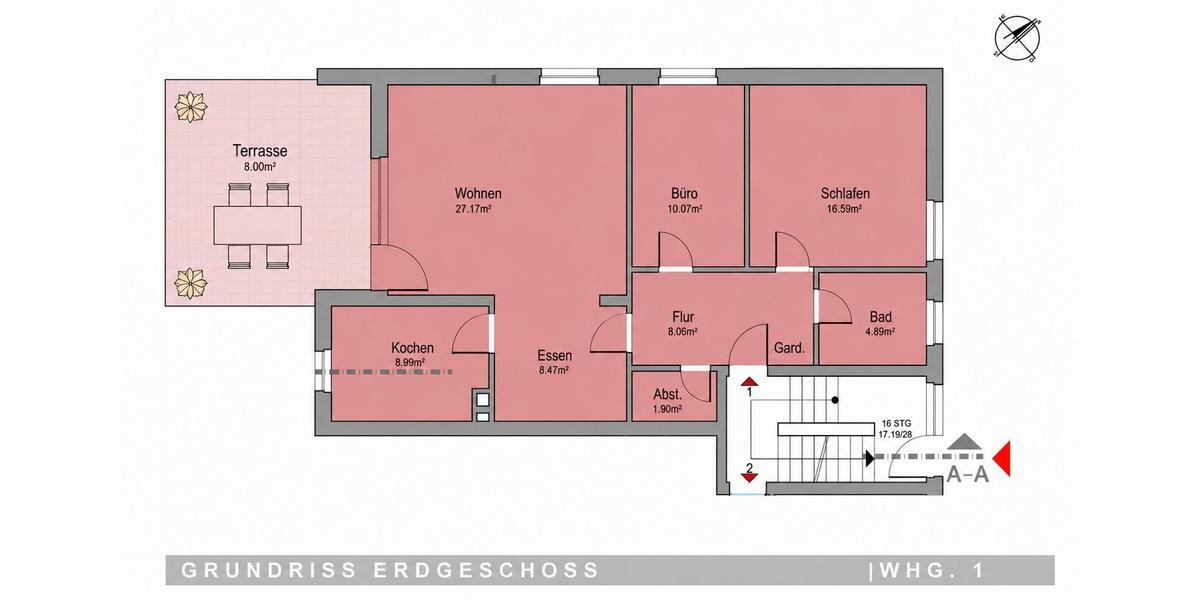 Erdgeschoßwohnung Bad Lippspringe - 3 Zimmer, 93 m&sup2;, 1.210&euro; | Angebot:26534141