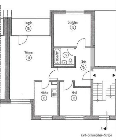 Etagenwohnung Paderborn Neuenbeken - 3 Zimmer, 75 m&sup2;, 1.100&euro; | Angebot:26232656