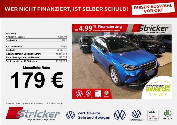 Seat Arona 20.763 km 15.949 &euro; Horn-Bad Meinberg 32805