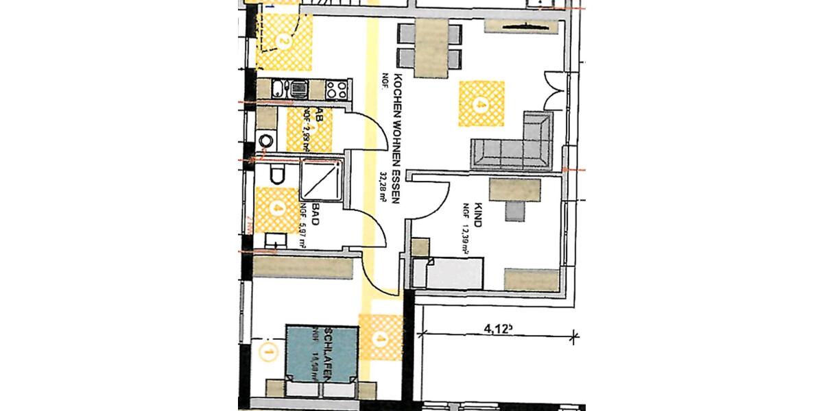 Etagenwohnung Altenbeken - 2 Zimmer, 75 m&sup2;, 9&euro; | Angebot:25904683