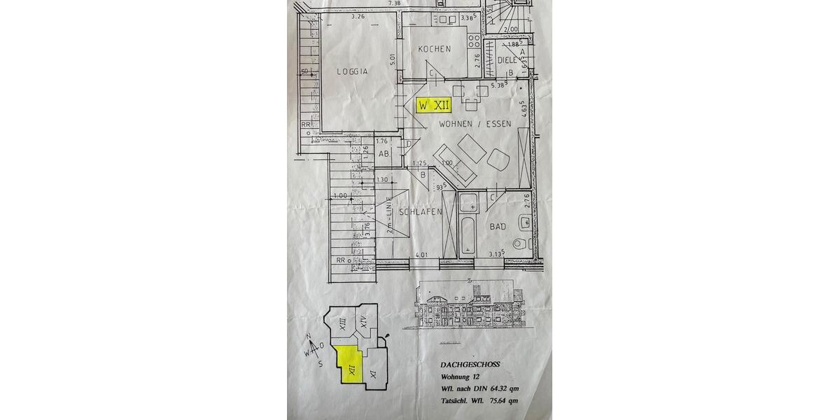 Dachgeschoßwohnung Paderborn Neuenbeken - 2 Zimmer, 64 m&sup2;, 214.000&euro; | Angebot:27630571