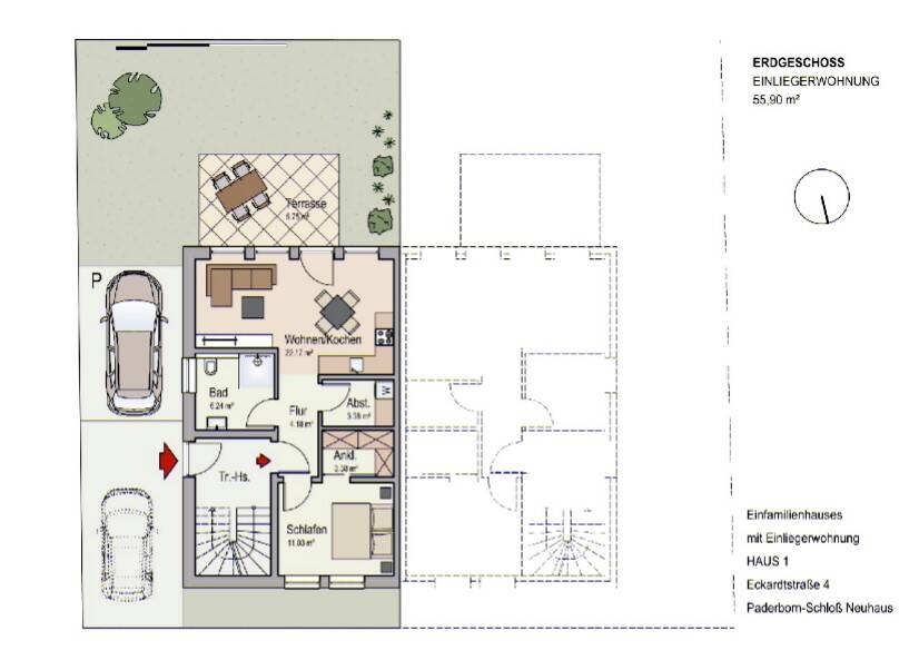 Reihenendhaus Paderborn Schloß Neuhaus - 6 Zimmer, 159 m&sup2;, 739.900&euro; | Angebot:26360196
