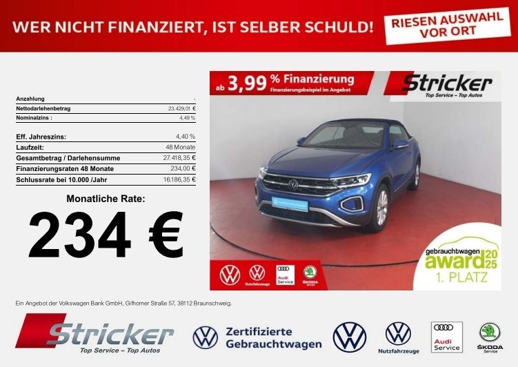 VW T-Roc 24.425 km 21.949 &euro; Detmold 32760