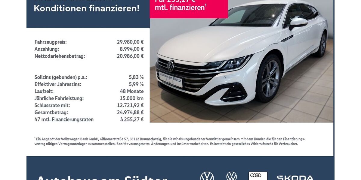 VW Arteon 46.487 km 29.980 &euro; Rietberg 33397