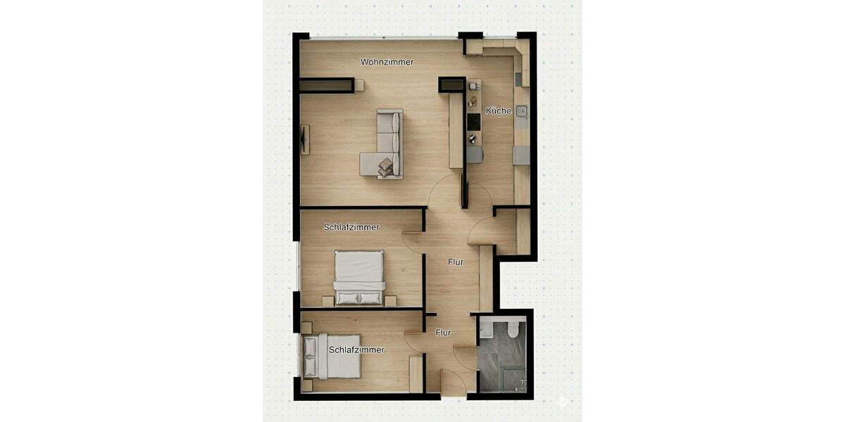 Etagenwohnung Paderborn Elsen - 3 Zimmer, 85 m&sup2;, 234.900&euro; | Angebot:25711080