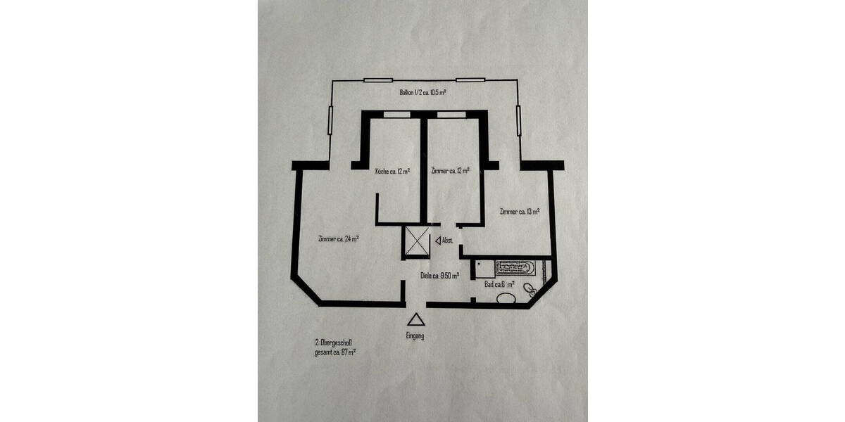 Etagenwohnung Paderborn Elsen - 3 Zimmer, 87 m&sup2;, 279.000&euro; | Angebot:25969966