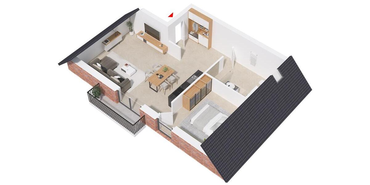 Dachgeschoßwohnung Salzkotten - 2 Zimmer, 60 m&sup2;, 775&euro; | Angebot:27600048