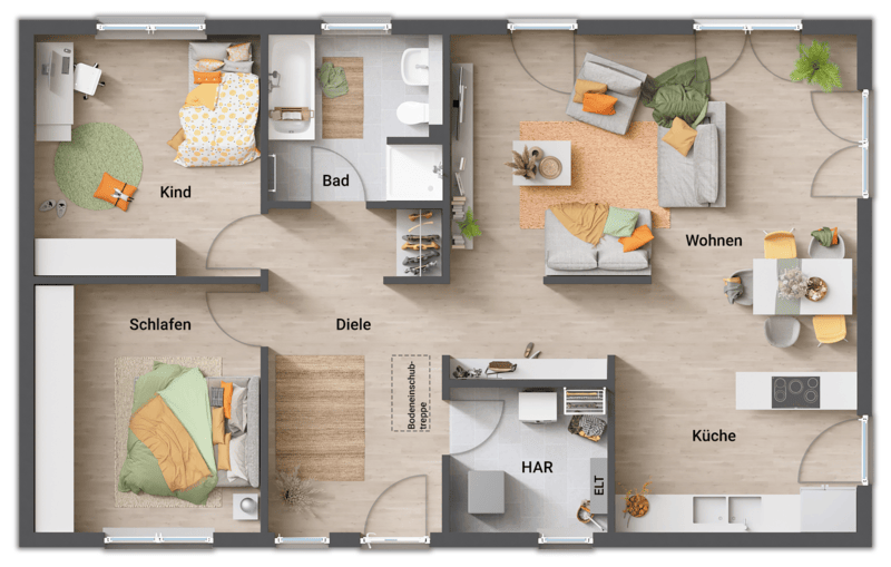 Bungalow Schlangen Oesterholz-Haustenbeck - 3 Zimmer, 102 m&sup2;, 376.350&euro; | Angebot:26659163