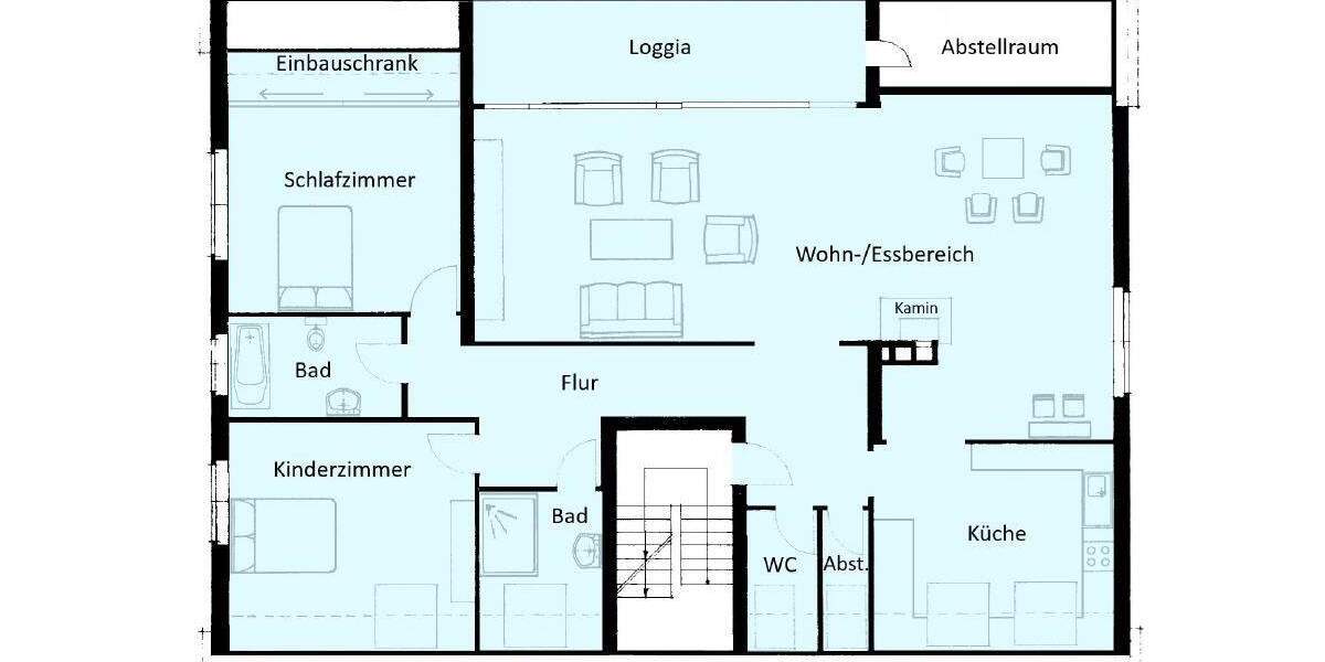 Etagenwohnung Oerlinghausen Lipperreihe - 3 Zimmer, 170 m&sup2;, 199.500&euro; | Angebot:24725217