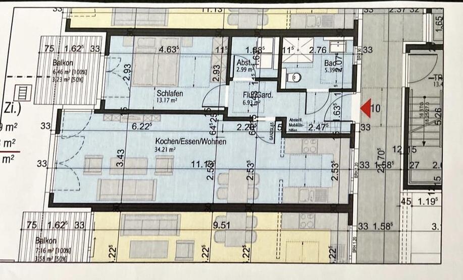 2-Zi.-Wohnung, gehobene Ausstattung mit Garage, Balkon und Aufzug