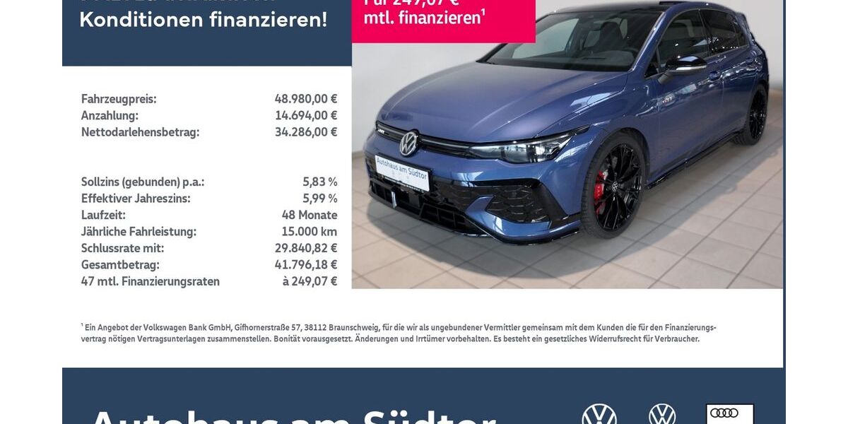 VW Golf 14.500 km 48.980 &euro; Rietberg 33397