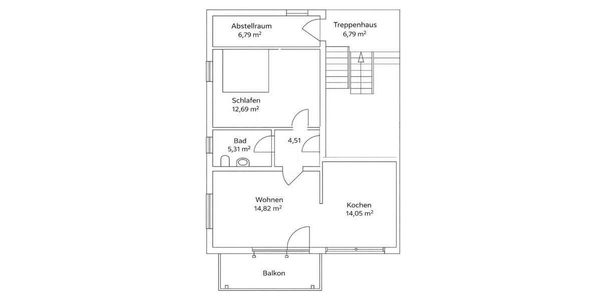 Etagenwohnung Horn-Bad Meinberg Bad Meinberg - 2 Zimmer, 50 m&sup2;, 600&euro; | Angebot:26153549