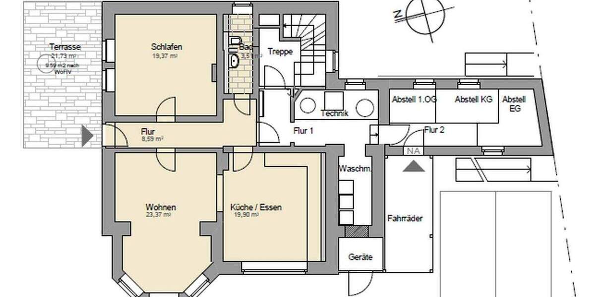 Etagenwohnung Detmold Heiligenkirchen - 3 Zimmer, 56 m&sup2;, 260.000&euro; | Angebot:25756405