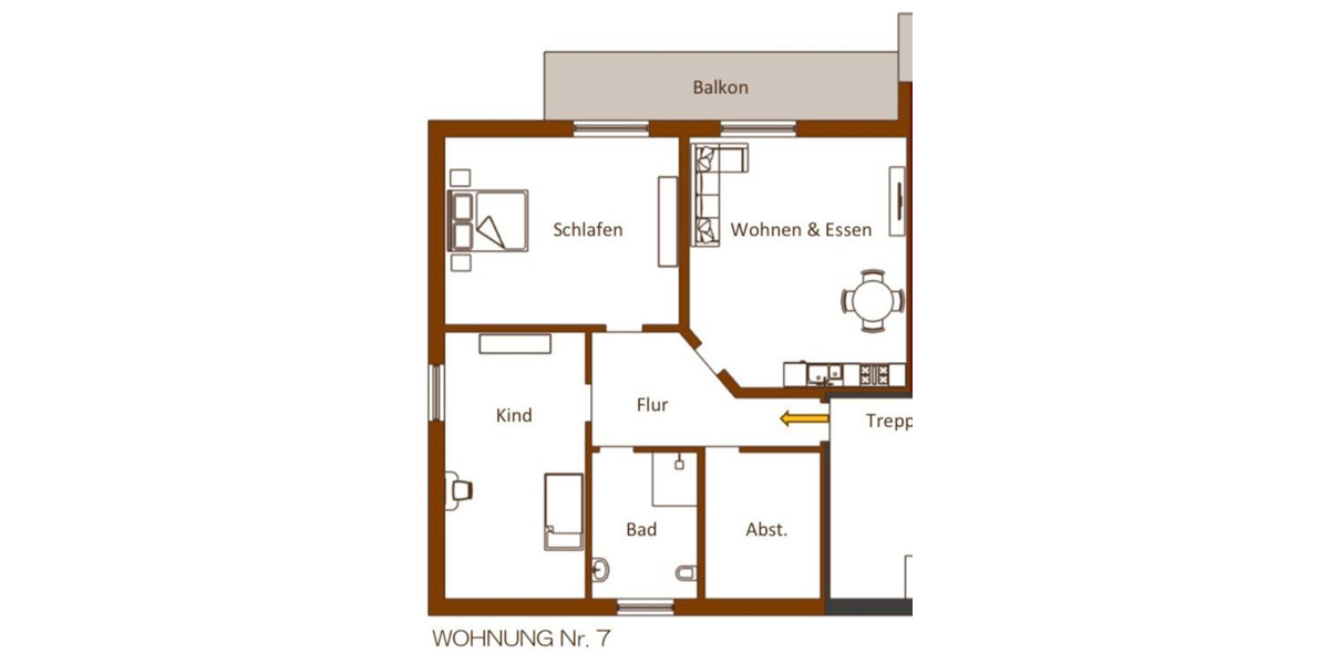 Dachgeschoßwohnung Geseke - 3 Zimmer, 109 m&sup2;, 1.095&euro; | Angebot:26462497
