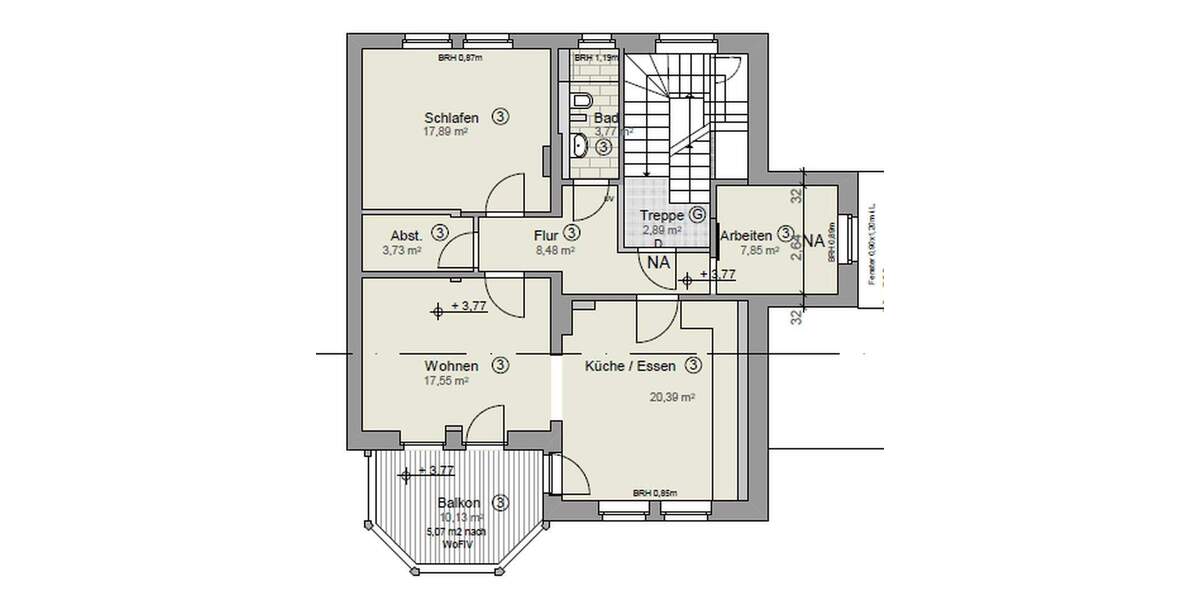 Etagenwohnung Detmold Heiligenkirchen - 3 Zimmer, 56 m&sup2;, 260.000&euro; | Angebot:25756405