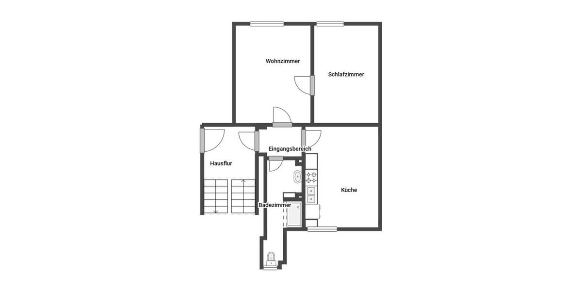 Etagenwohnung Paderborn Kernstadt - 2 Zimmer, 46 m&sup2;, 99.000&euro; | Angebot:26799234