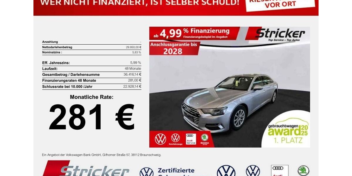 Audi A6 56.352 km 29.949 &euro; Horn-Bad Meinberg 32805