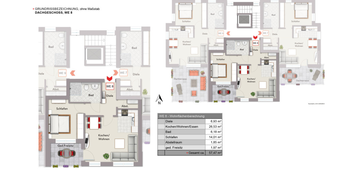 Etagenwohnung Schloß Holte-Stukenbrock Schloß Holte - 3 Zimmer, 80 m&sup2;, 334.300&euro; | Angebot:23986206