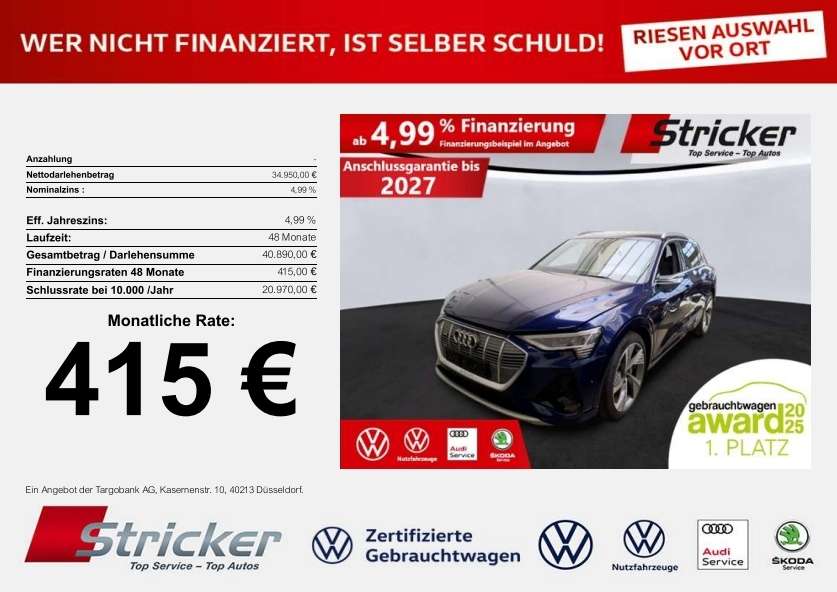Audi e-tron 41.496 km 34.949 &euro; Horn-Bad Meinberg 32805