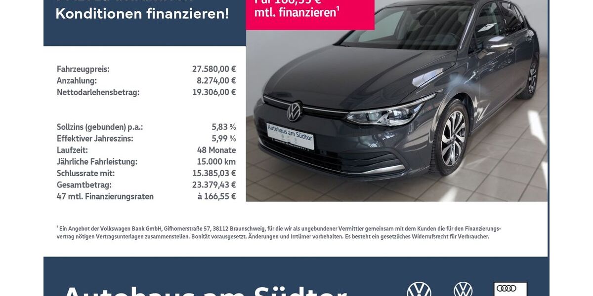 VW Golf 41.000 km 25.980 &euro; Rietberg 33397