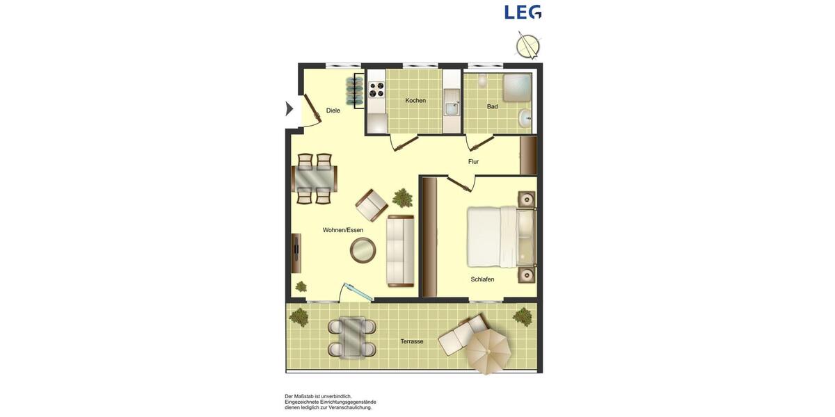 Dachgeschoßwohnung Bielefeld Sennestadt - 2 Zimmer, 65 m&sup2;, 749&euro; | Angebot:26666086