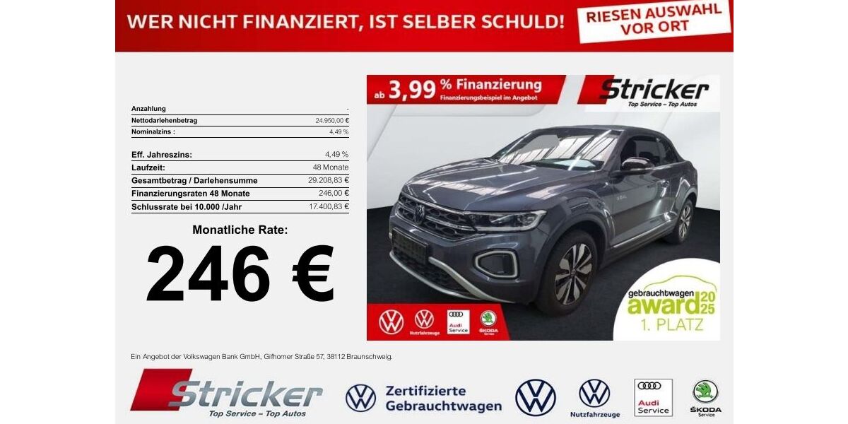 VW T-Roc 27.001 km 24.949 € Detmold 32760