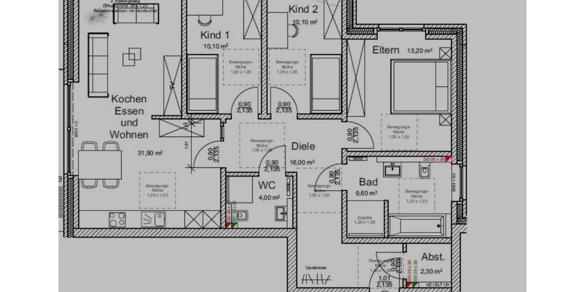 Etagenwohnung Paderborn Elsen - 4 Zimmer, 99 m&sup2;, 1.250&euro; | Angebot:26397858