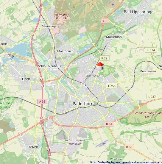 Maisonettenwohnung Paderborn - 2 Zimmer, 56 m&sup2;, 575&euro; | Angebot:26666169