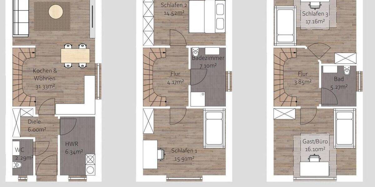 Reihenendhaus Paderborn Wewer - 5 Zimmer, 127 m&sup2;, 1.500&euro; | Angebot:26780190