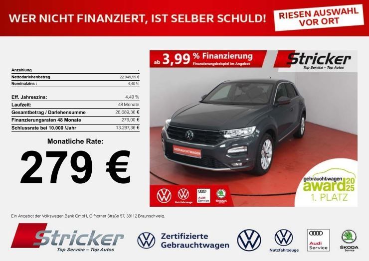 VW T-Roc 36.913 km 22.449 &euro; Detmold 32760