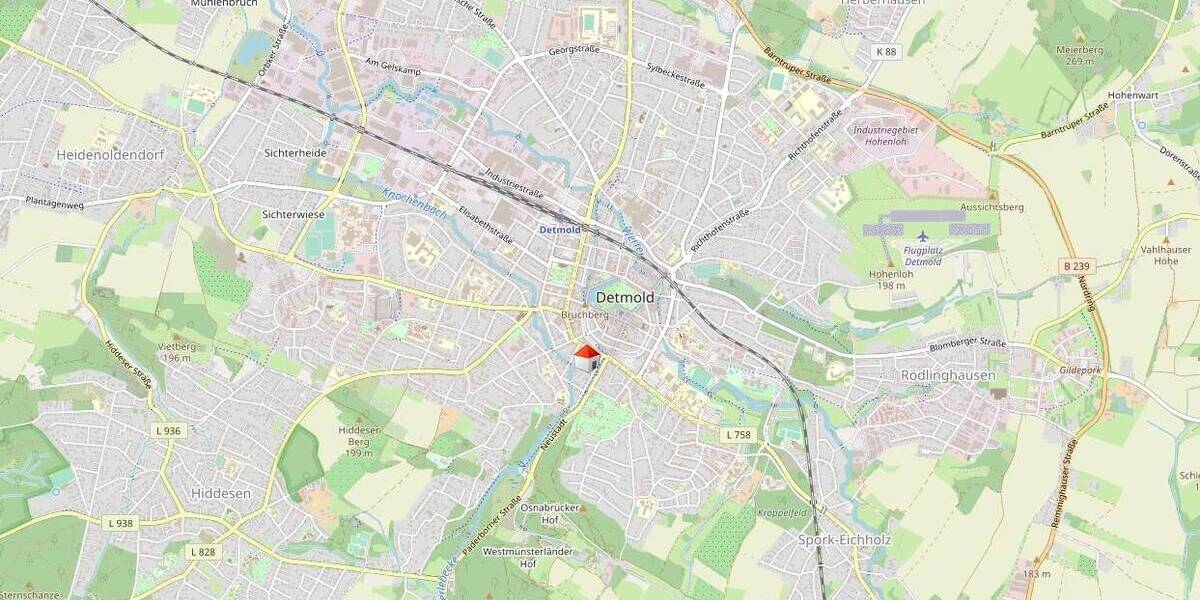 Gewerbeobjekt Detmold Innenstadt - 5 Zimmer, 1.100&euro; | Angebot:26161705